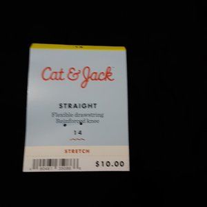 NWT Cat & Jack Boy's Drawstring Pants Sz 14 black
